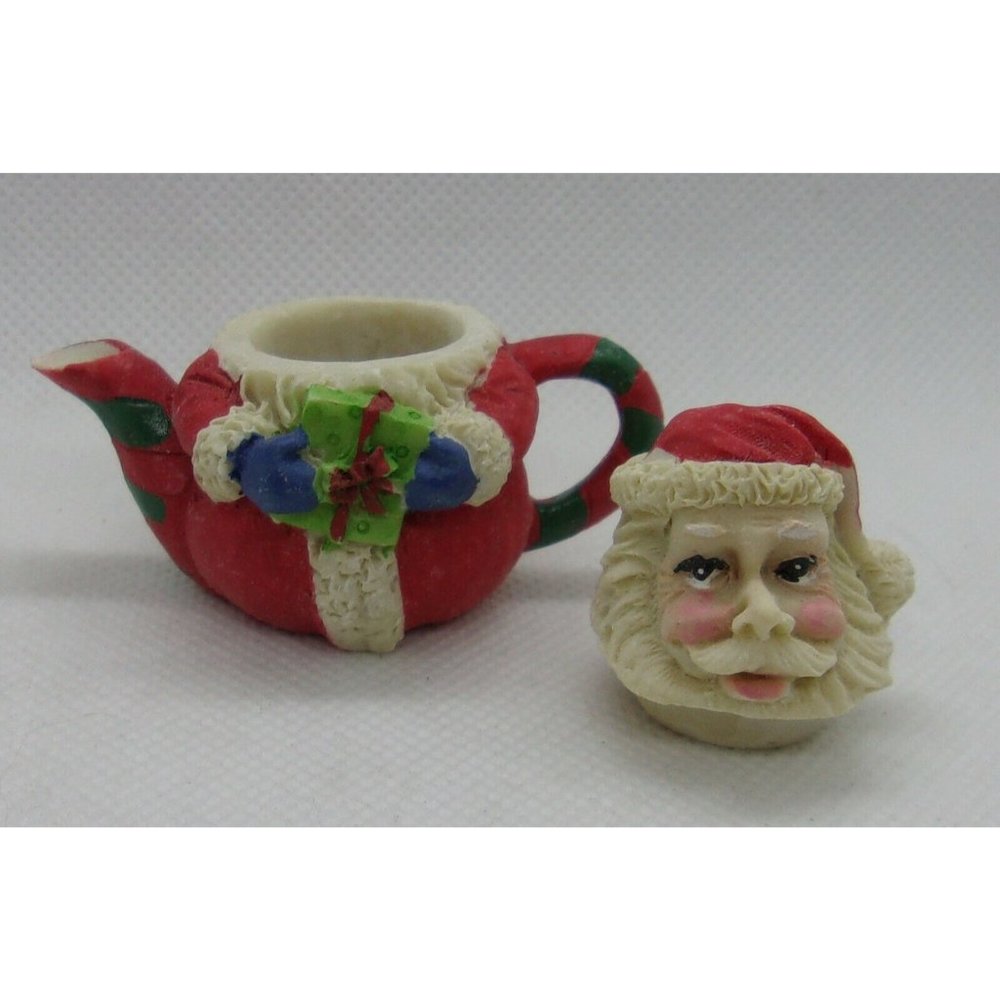 C&F Enterprises Miniature Resin Santa Claus Tea Set #48439 1995 - Picture 8 of 12